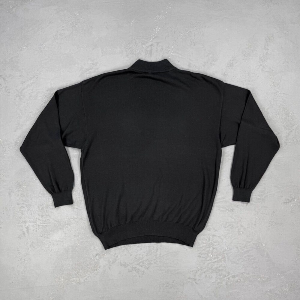 Vintage Cellini Linea Uomo Cotton Blend Lightweight Mock Neck Sweater Men's M - Picture 3 of 3
